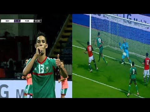 شاهد هدف التعادل للمنتخب المغربي في مرمى مصر