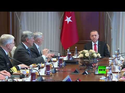 شاهد رجب طيب أردوغان يلتقي بوزير الدفاع الأميركي جيمس ماتيس