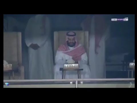 فرحة ولي العهد ولاعبي السعودية بالتأهل إلى مونديال روسيا