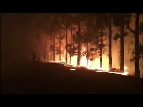حريق هائل داخل جزيرة غران كناريا في جزر الكناري