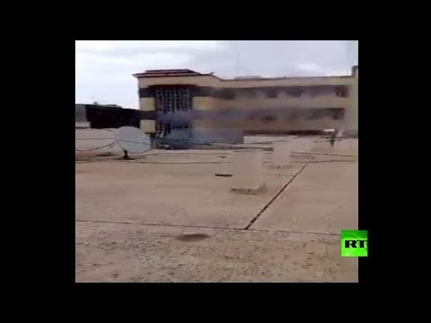 لحظة الهجوم الانتحاري على محاكم مصراتة