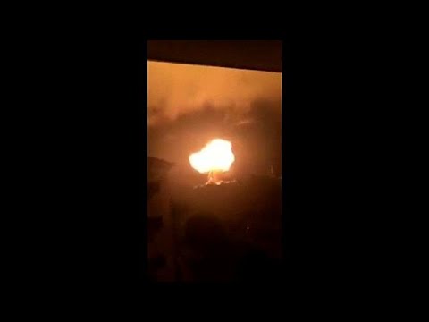 شاهد انفجار كبير في محطة للوقود في غانا