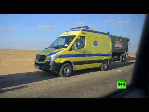 لقطات من مكان وقوع هجوم عنيف على الشرطة المصرية