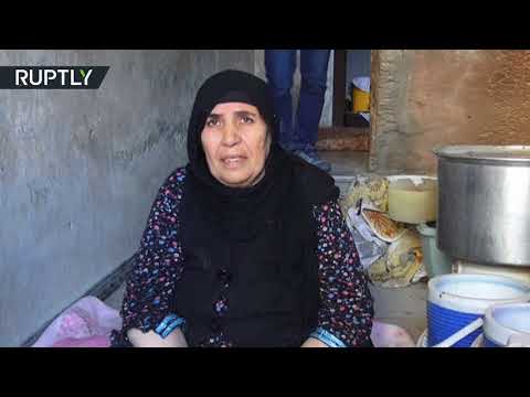 شاهد صرخة مسنّة وُجدت وحيدة في الرقة بعد 8 أيام