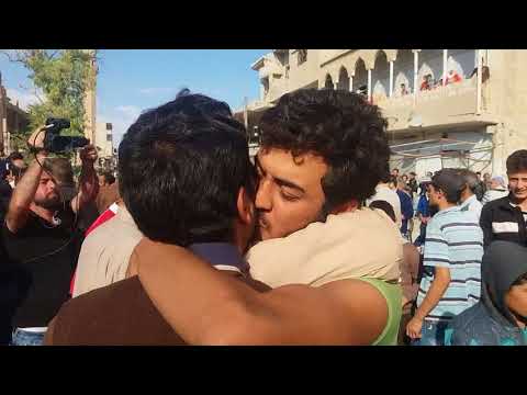 لحظة تحرير 26 شابًا اختطفهم داعش من القريتين