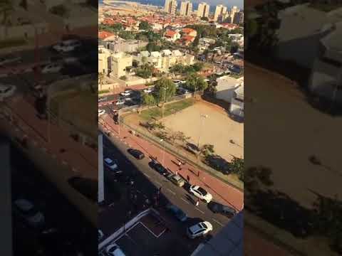 شاهد انفجار سيارة في مدينة أسدود