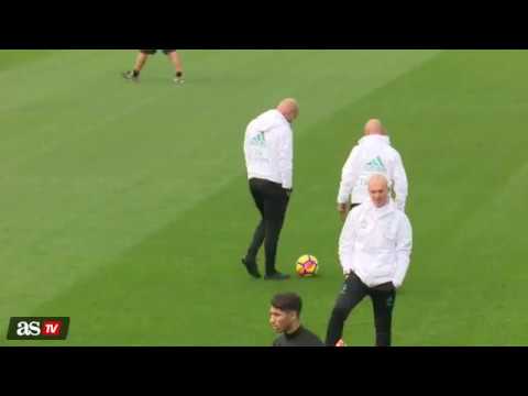 مهارات زيدان تقف أمام ذكاء مساعده في تدريبات ريال مدريد