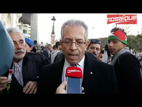 كلمة سفير فلسطين في تونس إثر المظاهرات المنددة بقرار ترامب