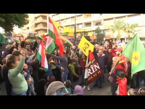 مظاهرات للأكراد أمام السفارة الروسية في بيروت