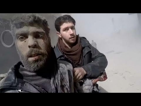 بالفيديو سكَّن الغوطة الشرقية ممزقون تحت تأثير القصف