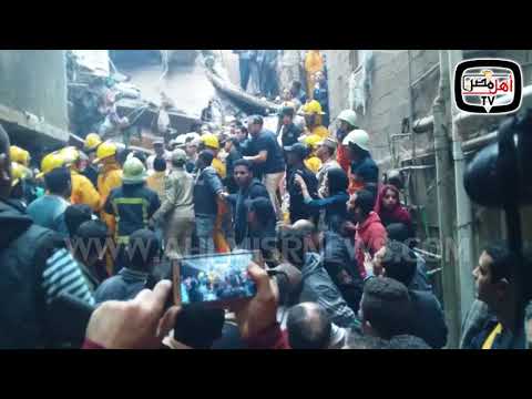 شاهد   لحظة إنقاذ طفل من تحت أنقاد عقار في منشأة ناصر