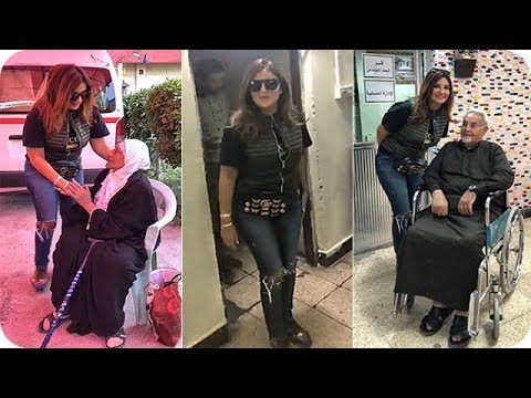 زيارة شذى حسون لدار المسنين في بغداد