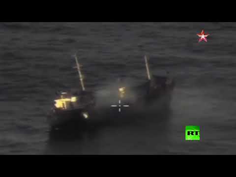 مقاتلة سو34 تدمر سفينة بأحدث صواريخ خ35