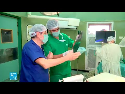 شاهد وحدة جراحية تابعة إلى الصليب الأحمر داخل مستشفى الشفاء في غزة