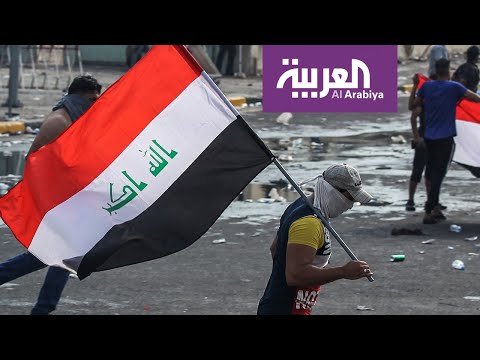 محتج عراقي يبكي بمرارة في مقطع مؤثر حزنا على بلده