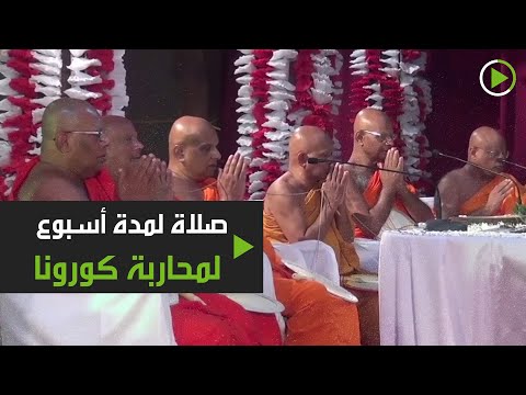 الرهبان البوذيون يبدأون حفل صلاة لمدة أسبوع
