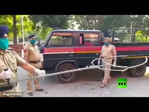 تعرف على أداة غريبة للقبض على مخترقي حظر التجول في الهند