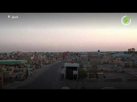 شاهد طائرة درون تصور أكبر مقبرة في العالم في العراق