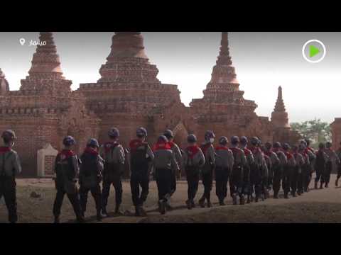شاهد حماية كنوز معبد ميانمار من النهب