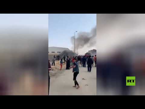 شاهدلقطات جديدة من حريق قاتل في مصنع العبور في مصر