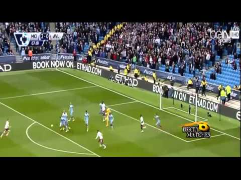 شاهد مانشستر سيتي يهزم أستون فيلا وينتزع المركز الثالث