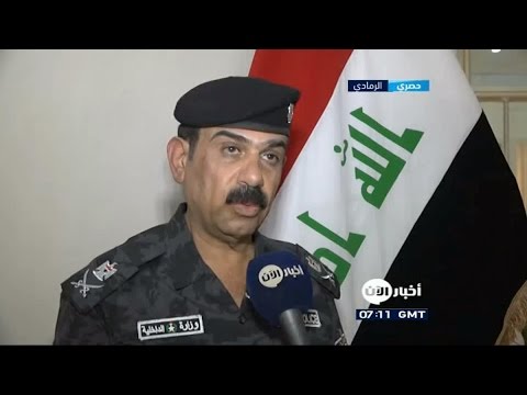 شاهد  هروب جماعي لمسلحي وقياديي  داعش من مدينة الرمادي