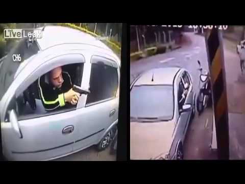 مفاجأة غير متوقعة للصان حاولا سرقة شرطي