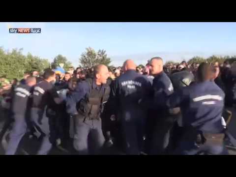شاهد مهاجرون من هنغاريا يصلون إلى صربيا