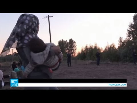 شاهد تجدد الاشتباكات بين المهاجرين وقوات الأمن