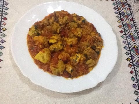 مخ الخروف مشرمل بصلصة الطماطم بالطريقة المغربية