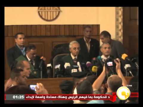 فيديو مبارك يغيب عن المحكمة لظروفه الصحية