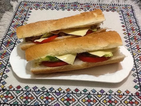 تحضيرسندويش بحشوة الشاورما