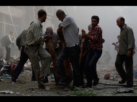 شاهدالمقاتلات الروسية تغير على أحياء حلب المحررة
