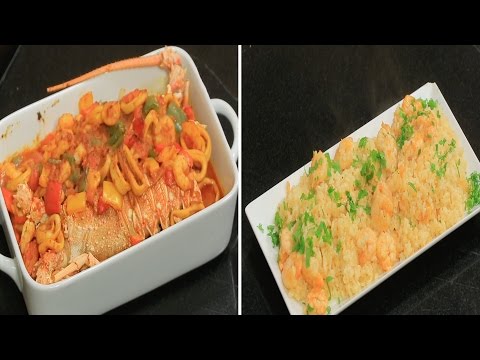 طريقة عمل طاجن استاكوزا  أرز بالجمبري وصوص الطماطم