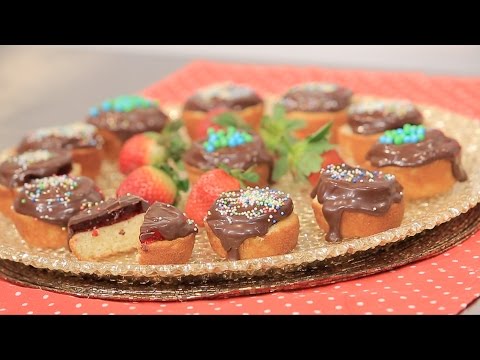 طريقة عمل ميني كيك بالجيلي والشيكولاتة