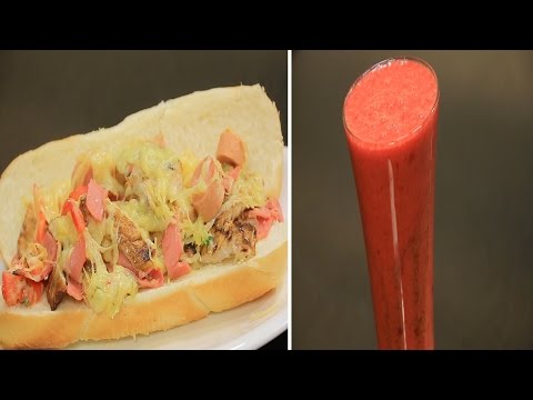 طريقة عمل سندوتش اللحوم بالجبن  كوكتيل البرتقال الاحمر بالتوت