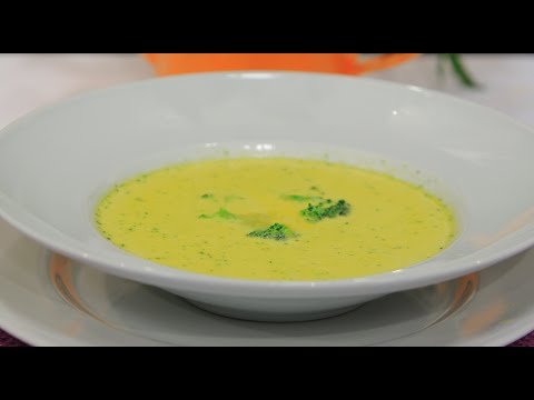 طريقة عمل شوربة بروكلي بالجبنة