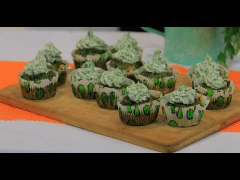 طريقة عمل كب كيك سبانخ