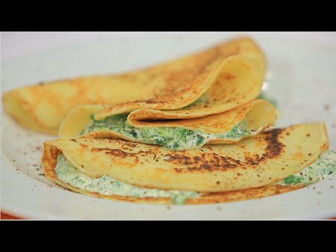 طريقة عمل كريب بالسبانخ