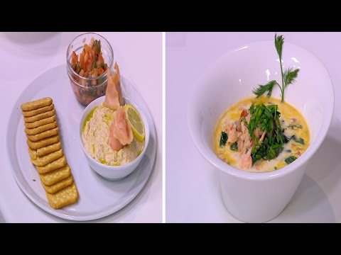 طريقة عمل موس السلمون المدخن  شوربة سلمون مدخن بالجبن