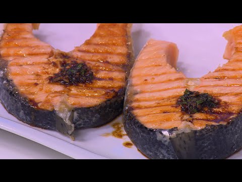 طريقة عمل سلمون ستيك بصوص الجنزبيل