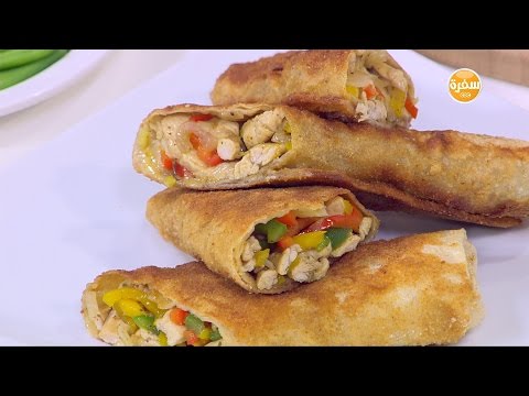 طريقة عمل شاورما الدجاج بالخبز السوري بانيه