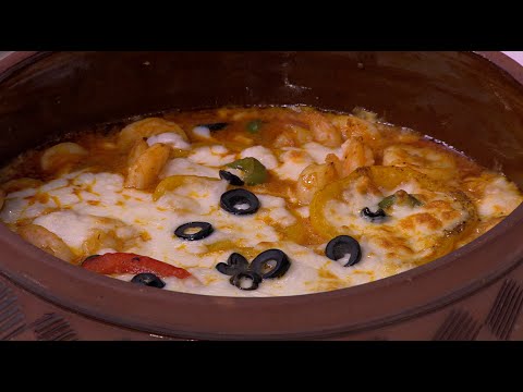 بالفيديو طريقة عمل طاجن جمبري بالخضار