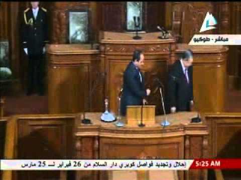 رئيس البرلمان الياباني يضع السيسي في موقف محرج
