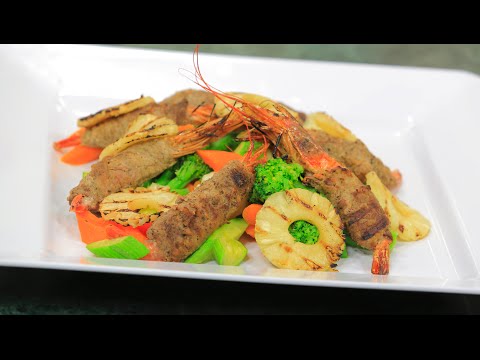 طريقة عمل شيش جمبري ملفوف باللحم