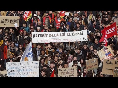 شاهد اضرابات عمالية وطلابية تعم فرنسا
