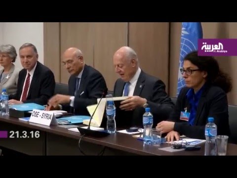 بالفيديو دي ميستورا يسعى لتقريب وجهات نظر المعارضة والنظام