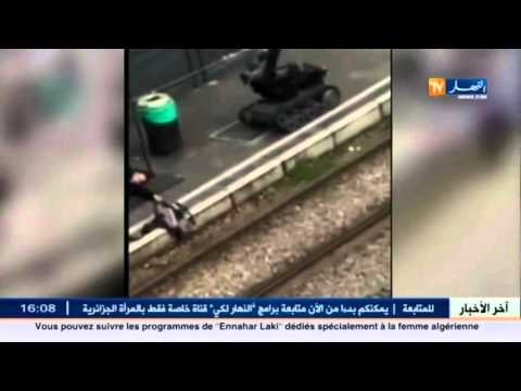 فيديو اعتقال الشرطة البلجيكية شاب يحمل سلاح رشاش
