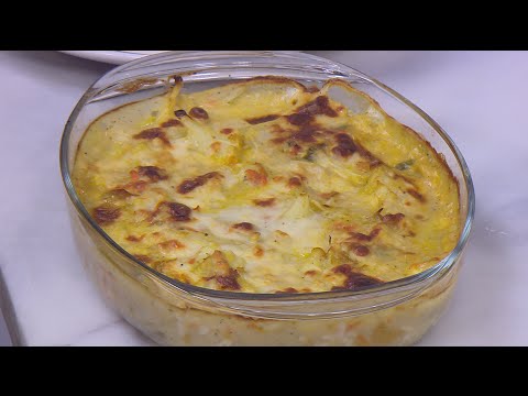 شاهد طريقة عمل صينية قرنبيط بالبشاميل