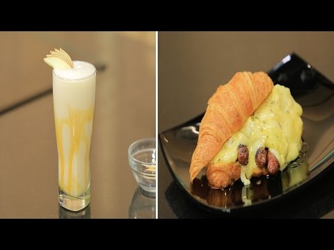 كرواسون بالسجق الشرقي  سموزي التفاح بالكراميل